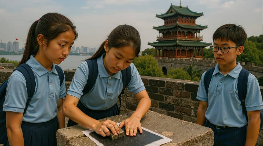 阅江楼登临与城砖拓印任务